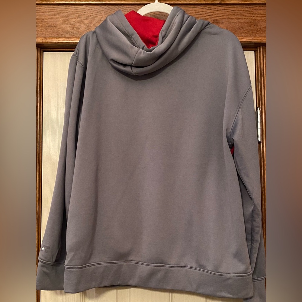 Russell Athletic Oklahoma OU Sooners Gray and Red Men's Hoodie Sz L - Picture 2 of 7